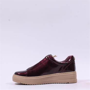Marco Tozzi Vinova Platform Bungee Lace - Mulberry Patent