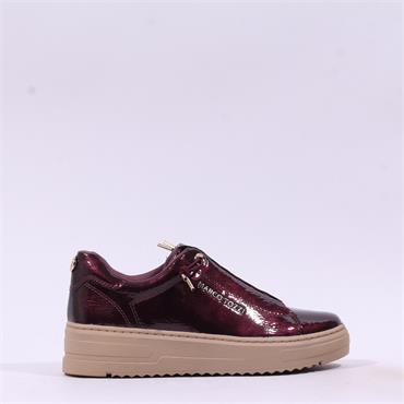 Marco Tozzi Vinova Platform Bungee Lace - Mulberry Patent