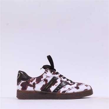 Marco Tozzi Bargi Laced Gum Trainer - Cow Print