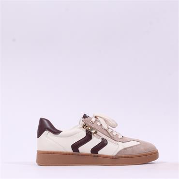 Marco Tozzi Bargi Sidezip Gum Trainer - Beige Bordo
