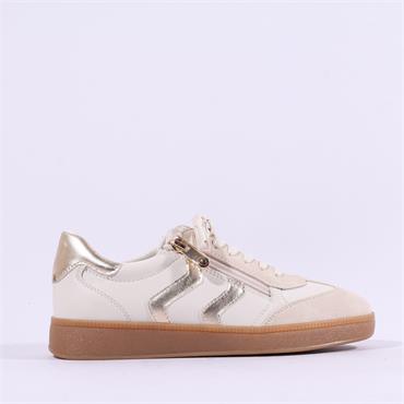 Marco Tozzi Bargi Sidezip Gum Trainer - Cream Gold