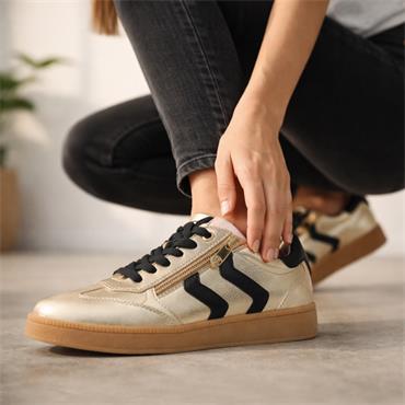 Marco Tozzi Bargi Sidezip Gum Trainer - Gold Combination
