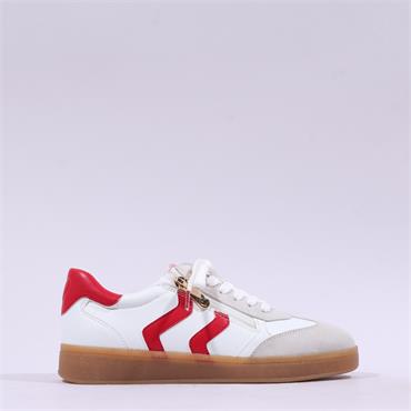 Marco Tozzi Bargi Sidezip Gum Trainer - White Red