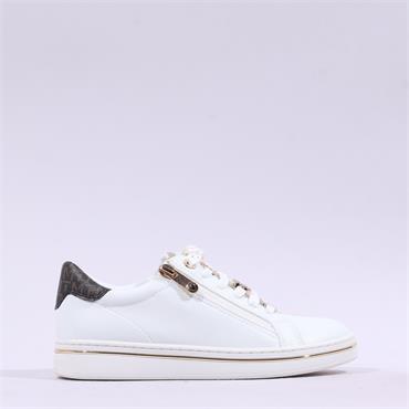 Marco Tozzi Ago Platform Trim Side-Zip - White Combi