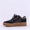 Marco Tozzi Unila Platform Laced Trainer - Black Leopard