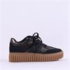 Marco Tozzi Unila Platform Laced Trainer - Black Leopard