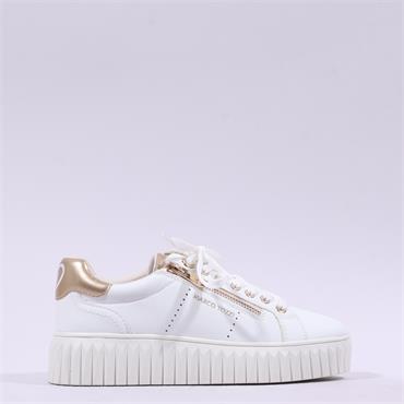 Marco Tozzi Unila Platform Side-Zip - White Gold