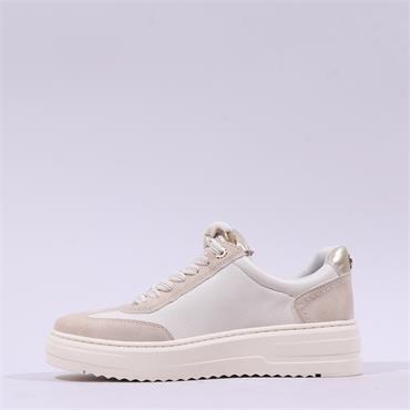 Marco Tozzi Vinova Side-Zip Trainer - Cream Leopard