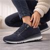 Marco Tozzi Bonallo Sidezip Lace Trainer - Navy Combi