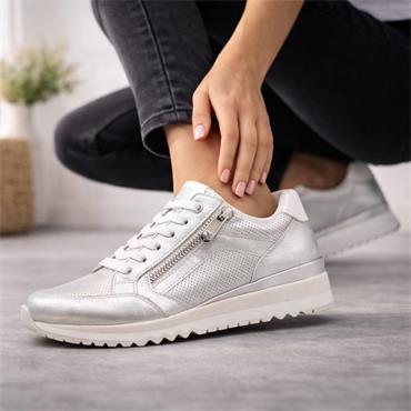 Marco Tozzi Bonallo Side Zip Trainer - Grey Metallic