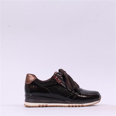 Marco Tozzi Bonallo Side Zip Trainer - Mocha Patent