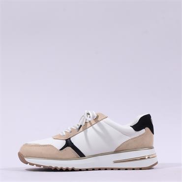 Marco Tozzi Yumina Side-Zip Lace Trainer - Beige Leopard Combi