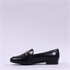 Marco Tozzi Sopi Slip On Low Heel Loafer - Black Gold