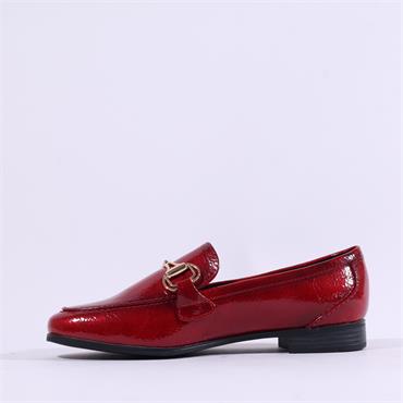 Marco Tozzi Maggio Link Loafer - Dark Red Patent