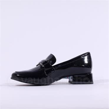 Marco Tozzi Vilotta Buckle Loafer - Black Patent