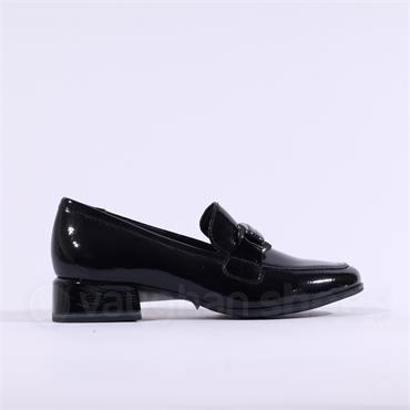 Marco Tozzi Vilotta Buckle Loafer - Black Patent