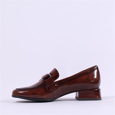 Marco Tozzi Vilotta Buckle Loafer - Cognac Patent