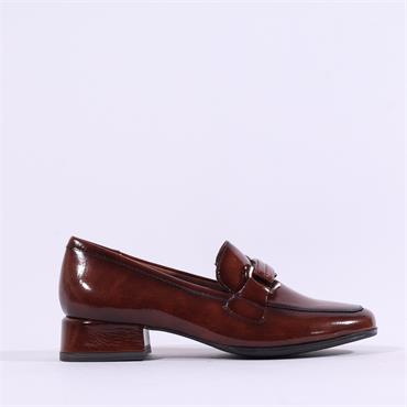 Marco Tozzi Vilotta Buckle Loafer - Cognac Patent