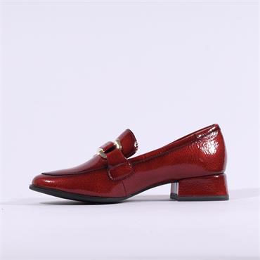 Marco Tozzi Vilotta Buckle Loafer - Red Patent