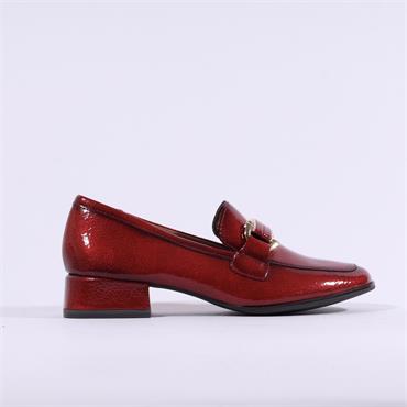 Marco Tozzi Vilotta Buckle Loafer - Red Patent