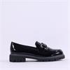 Marco Tozzi Bello Chunky Link Loafer - Black Patent