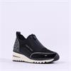 Marco Tozzi Virga Front Zip Trainer - Black Combi