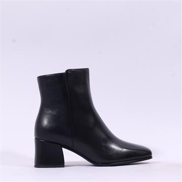 Marco Tozzi Corsta Block Heel Ankle Boot - Black Leather