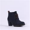 Marco Tozzi Pesa Lace Up Block Heel Boot - Navy Combi