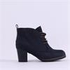 Marco Tozzi Pesa Lace Up Block Heel Boot - Navy Combi