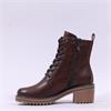 Marco Tozzi Lutter Block Heel Lace Boot - Chestnut