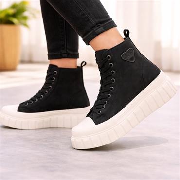 Marco Tozzi Venera Platform Lace Hi Top - Black