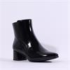 Marco Tozzi Kowa Block Heel Ankle Boot - Black Patent