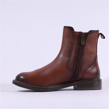 Marco Tozzi Kitti Classic Chelsea Boot - Cognac Leather