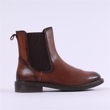 Marco Tozzi Kitti Classic Chelsea Boot - Cognac Leather