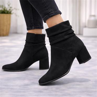 Marco Tozzi Lode Folded Cuff Ankle Boot - Black