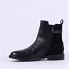 Marco Tozzi Rapalli Strap Gusset Boot - Black Leather