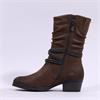 Marco Tozzi Drema Strappy Biker Boot - Cafe