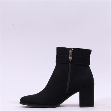 Marco Tozzi Vindoli SideZip Block Heel - Black