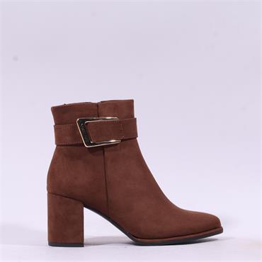 Marco Tozzi Vindoli SideZip Block Heel - Cinnamon