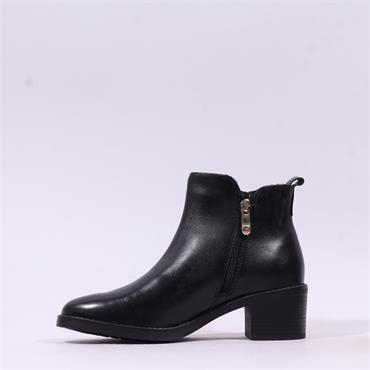 Marco Tozzi Caprioli Twin Zip Ankle Boot - Black
