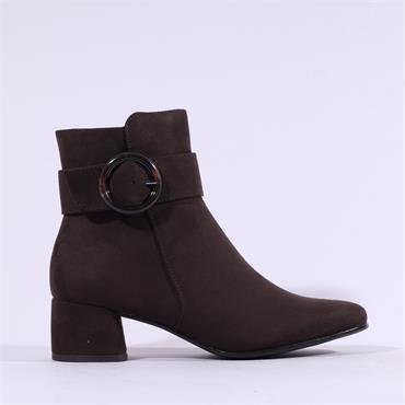 Marco Tozzi Kowa Ring Buckle Ankle Boot - Mocca
