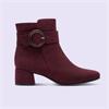 Marco Tozzi Kowa Ring Buckle Ankle Boot - Mulberry