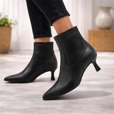 Marco Tozzi Dusino Flare Heel Ankle Boot - Black