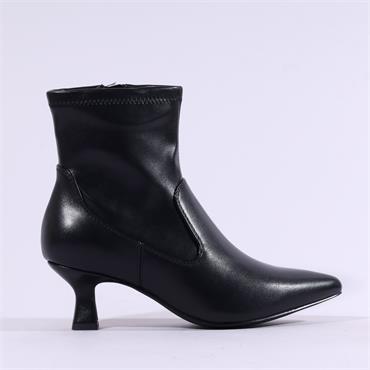 Marco Tozzi Dusino Flare Heel Ankle Boot - Black