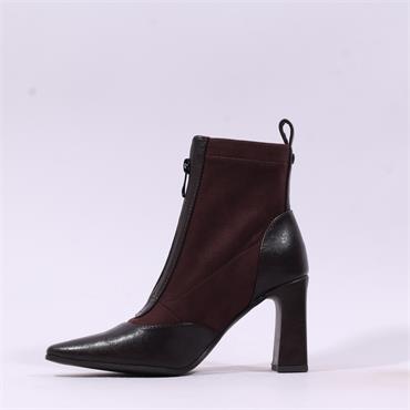 Marco Tozzi Voda Pointed Toe Ankle Boot - Mocca Combi