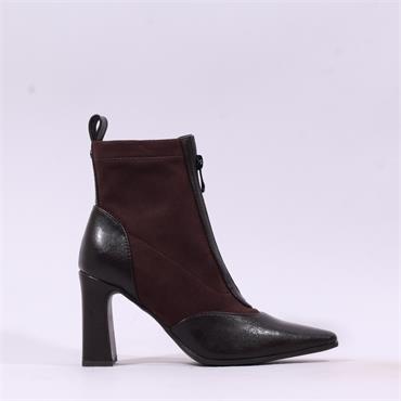 Marco Tozzi Voda Pointed Toe Ankle Boot - Mocca Combi