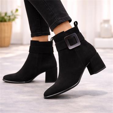 Marco Tozzi Angio Square Buckle Boot - Black Combi