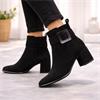 Marco Tozzi Angio Square Buckle Boot - Black Combi
