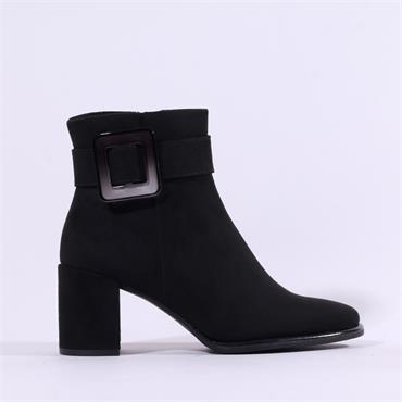 Marco Tozzi Angio Square Buckle Boot - Black Combi