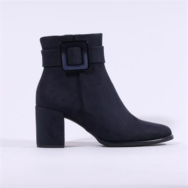 Marco Tozzi Angio Square Buckle Boot - Dark Navy